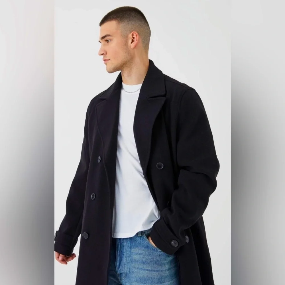 London Fog Vintage Wool Double breasted Men’s long Coat 38S - Picture 3 of 15